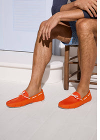 Braided Lace Loafer - background::white,variant::SWIMS Orange/White