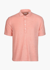 Myrtos Polo - background::white,variant::Pale Rose