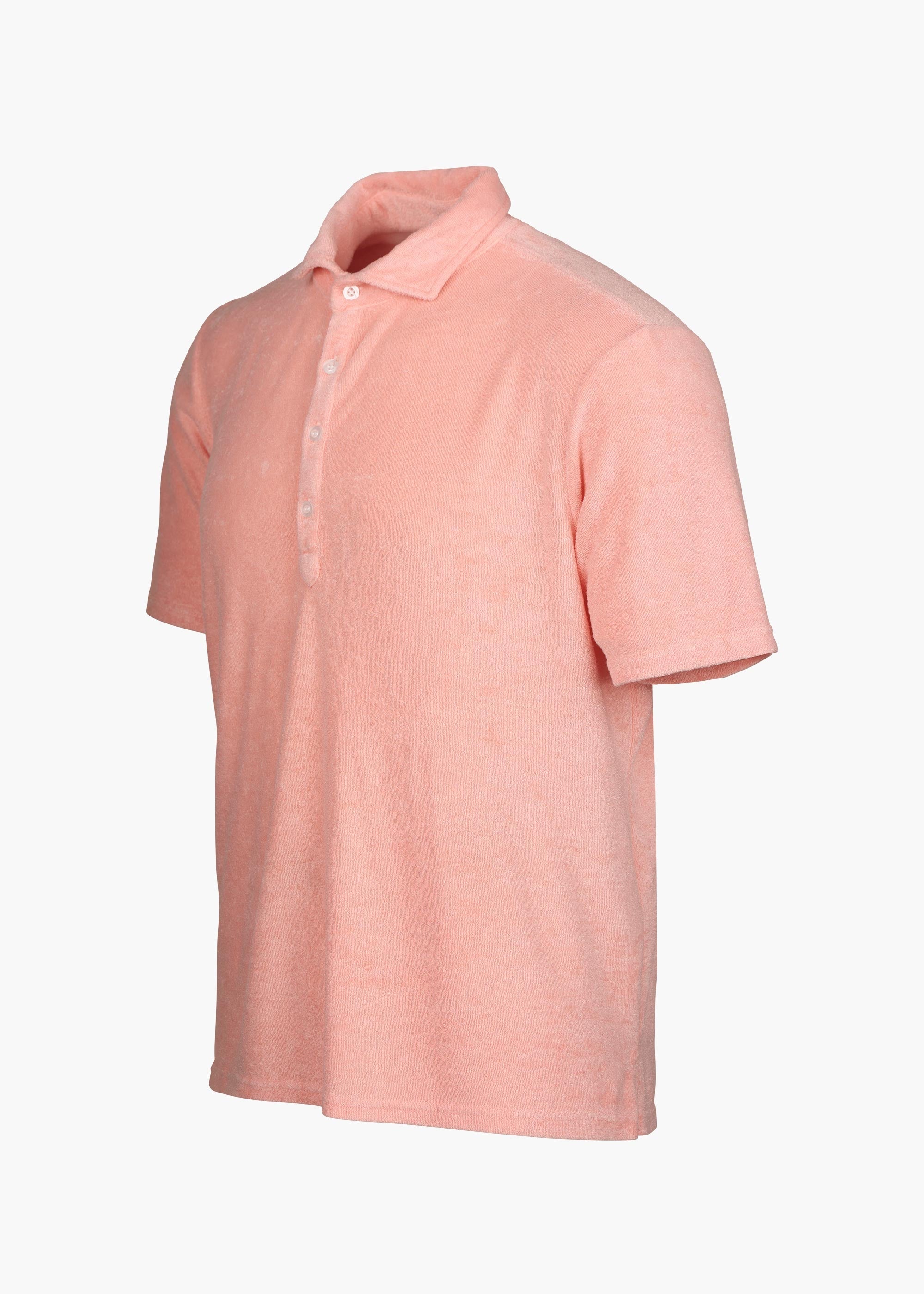 Myrtos Polo - background::white,variant::Pale Rose