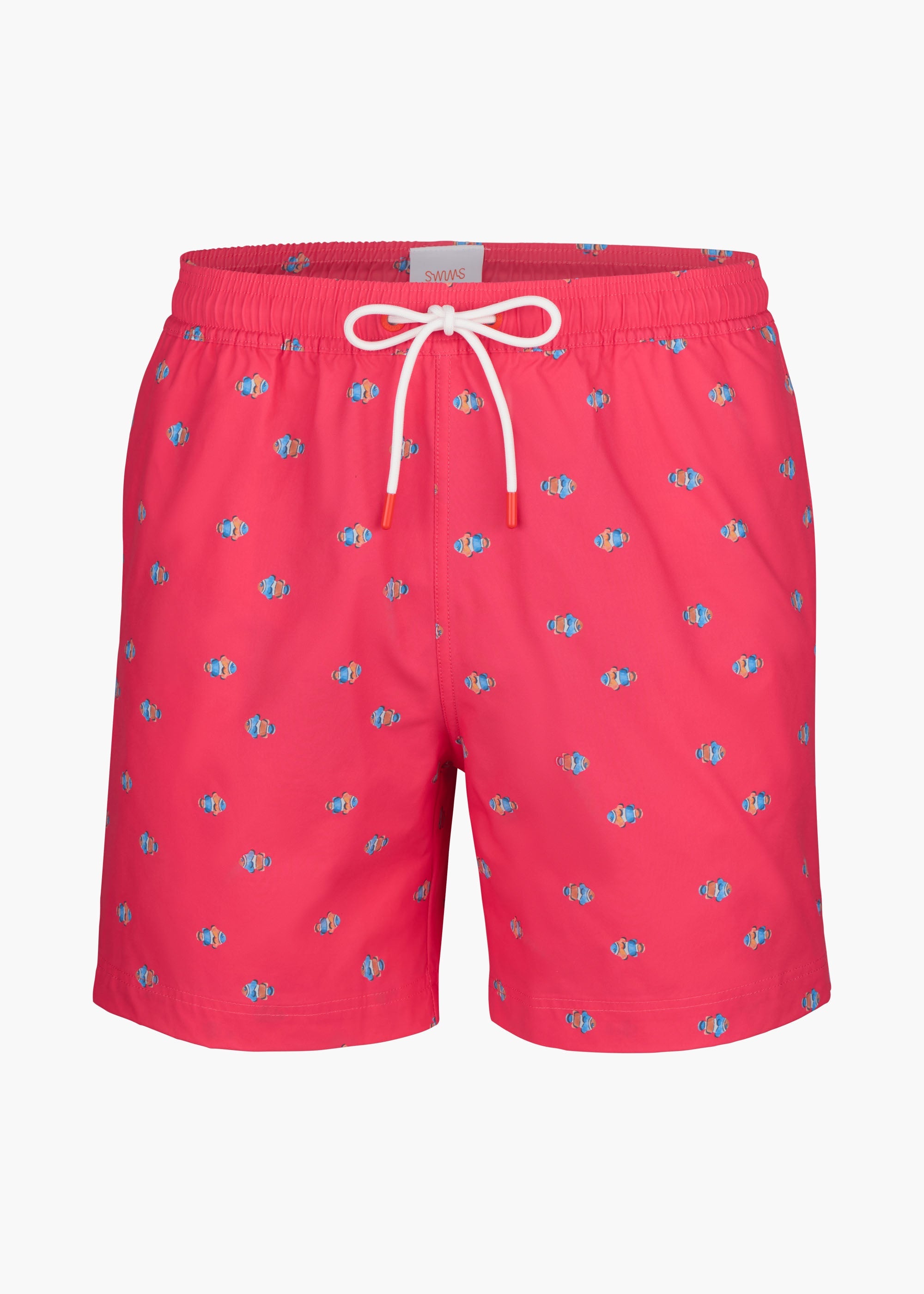 Sol Swim Short (6 ½” Inseam) - background::white,variant::Clowns Campari