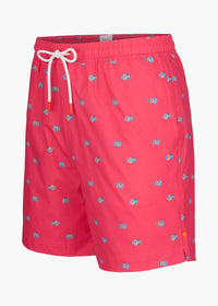 Sol Swim Short (6 ½” Inseam) - background::white,variant::Clowns Campari