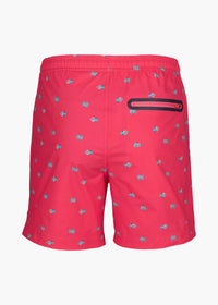 Sol Swim Short (6 ½” Inseam) - background::white,variant::Clowns Campari