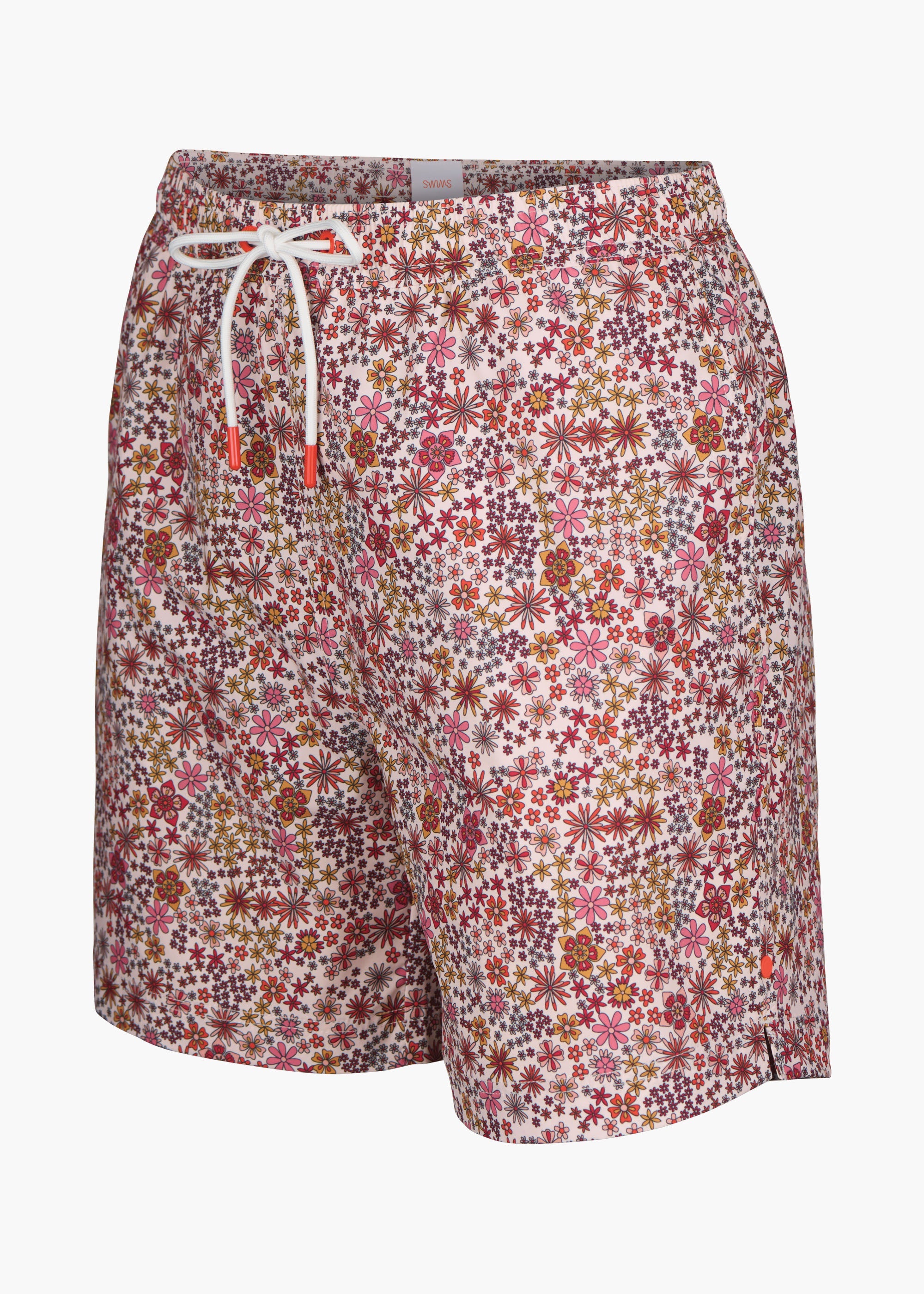 Sol Swim Short (6 ½” Inseam) - background::white,variant::Liberty Pale Rose