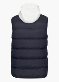 Helg Hoodie Puffer Vest - background::white,variant::Navy